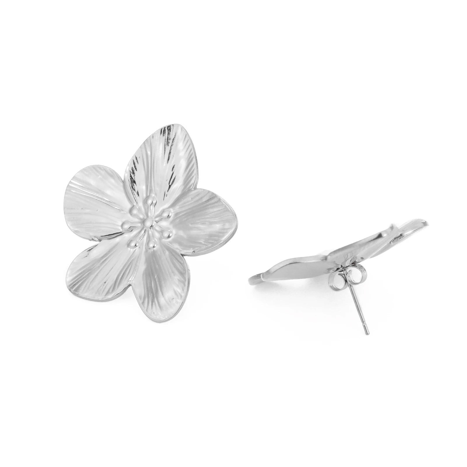 Unift וינטג' מתכת פרח עגילים לנשים בוהמי זהב צבע נירוסטה עגיל הצהרה אופנתי פשוט תכשיטים