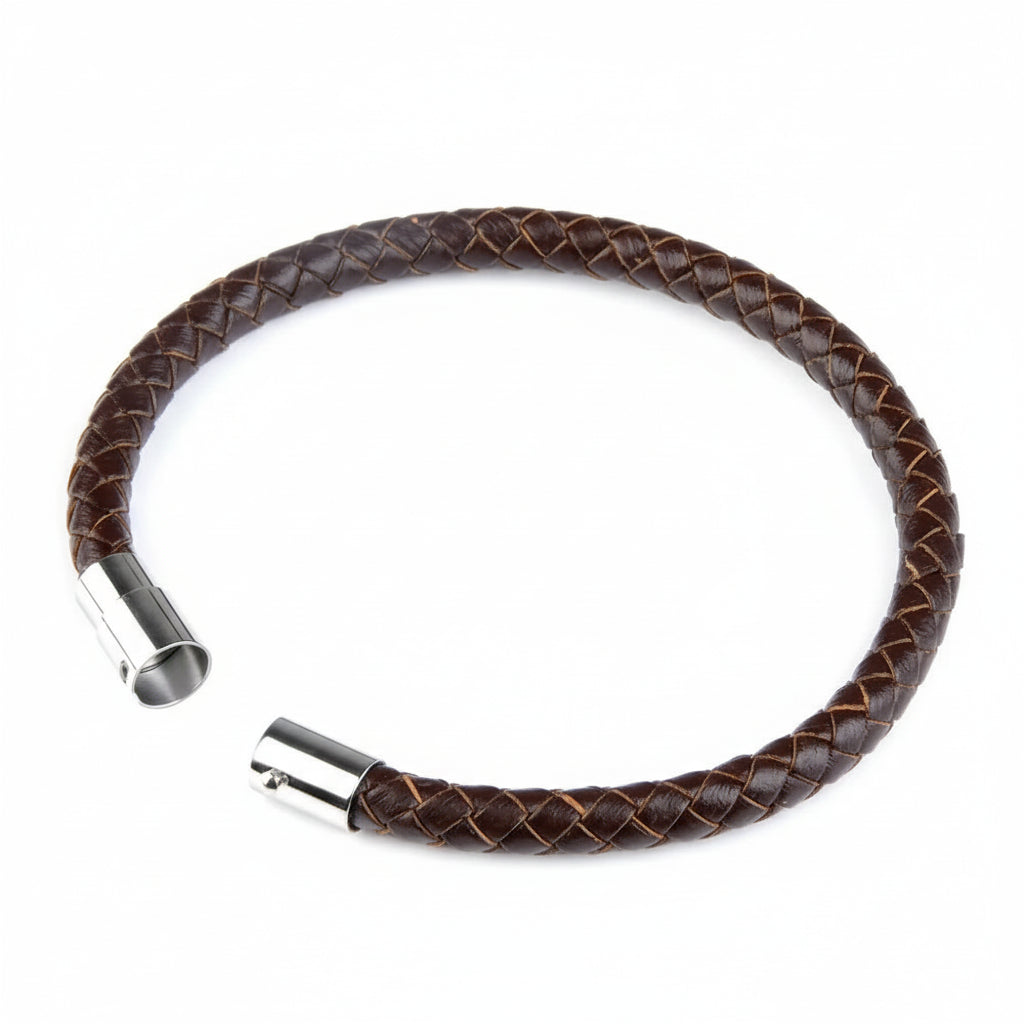 צמיד עור חום