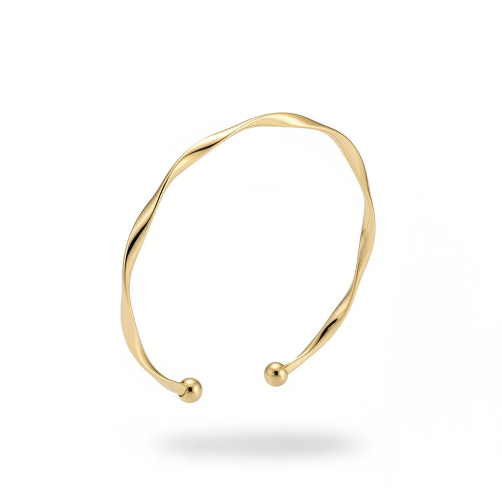 2025 אופנה חדשה יצירתית עיצוב ייחודי בסגנון מינימליסטי גיאומטרי כיפוף צמיד מתכוונן, מתאים לאמהות לראות