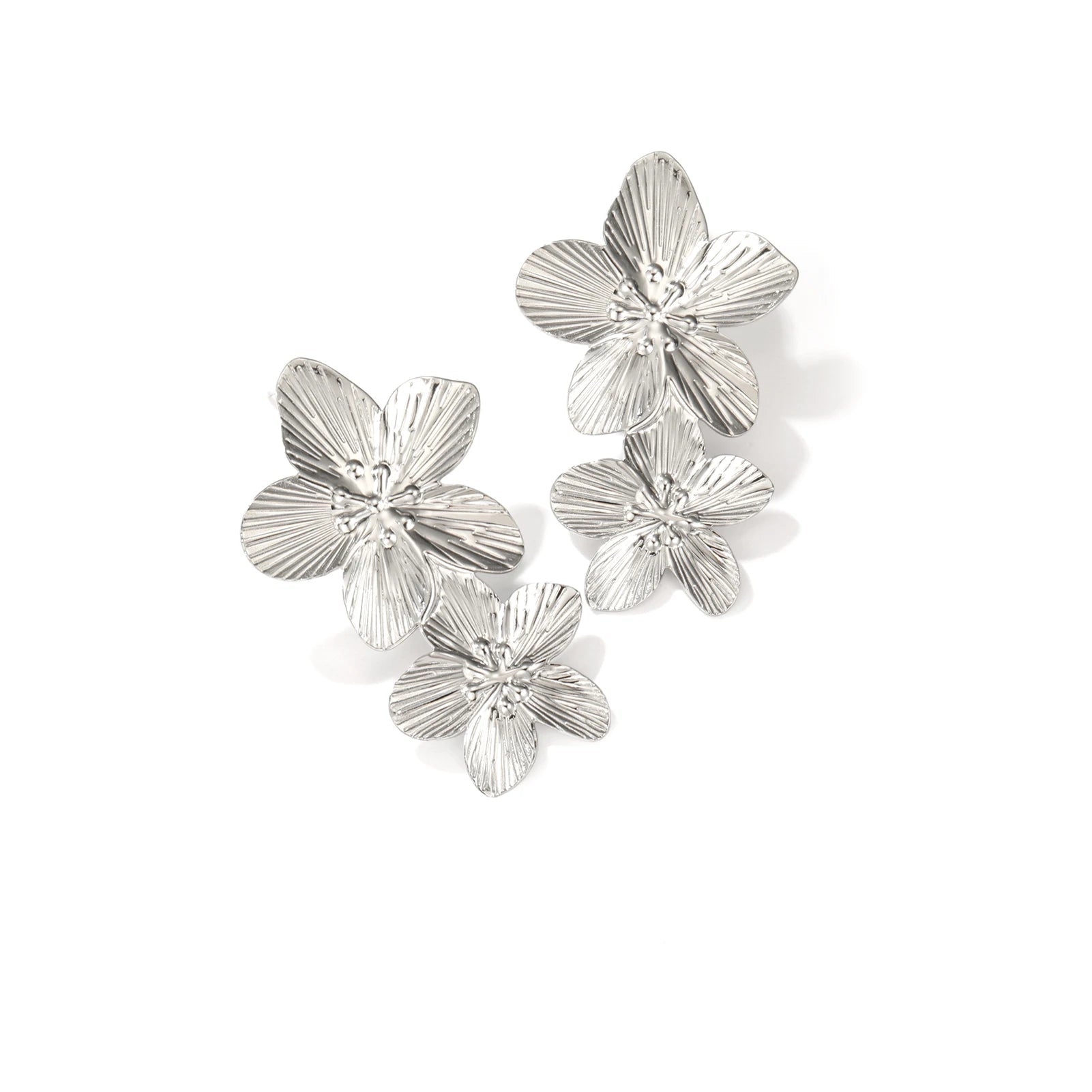 Unift וינטג' מתכת פרח עגילים לנשים בוהמי זהב צבע נירוסטה עגיל הצהרה אופנתי פשוט תכשיטים