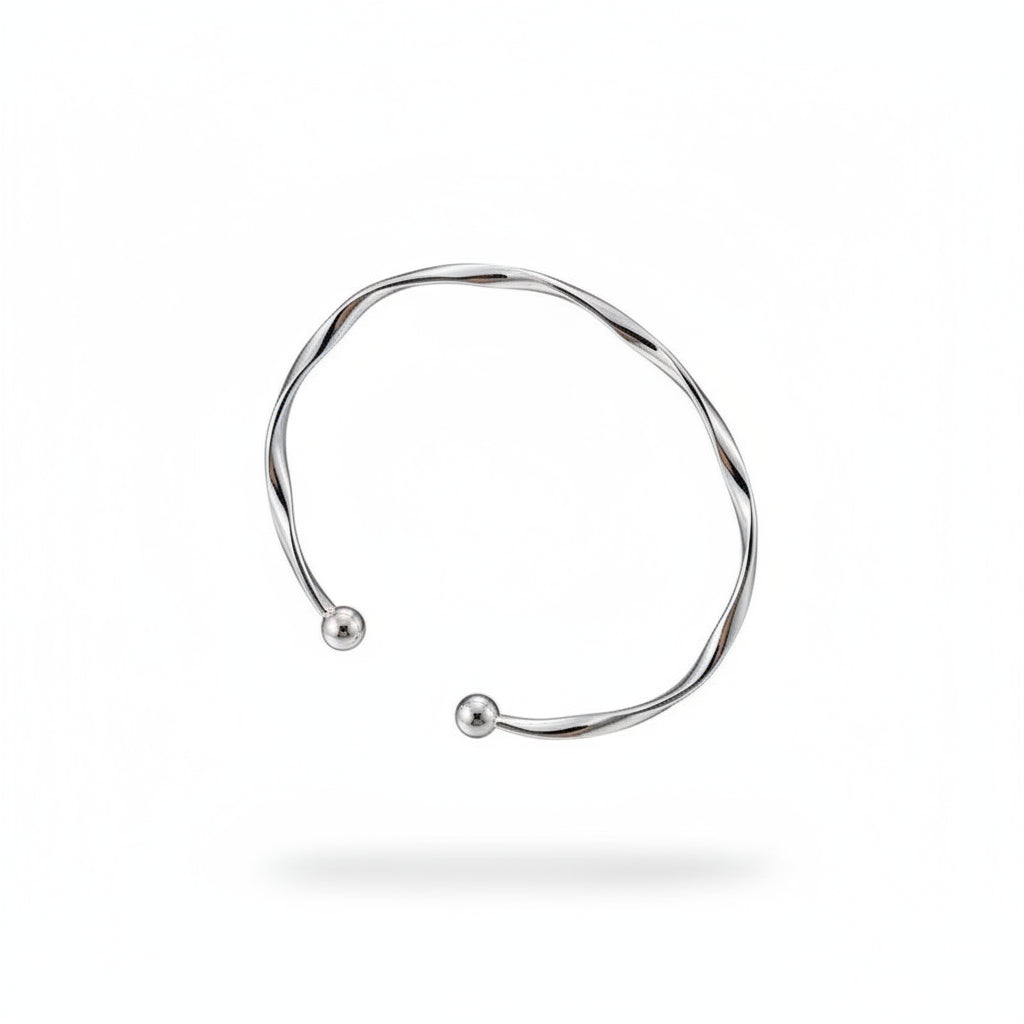 2025 אופנה חדשה יצירתית עיצוב ייחודי בסגנון מינימליסטי גיאומטרי כיפוף צמיד מתכוונן, מתאים לאמהות לראות