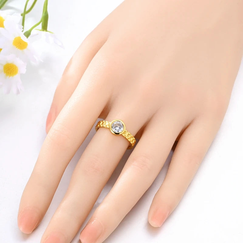 Rings 925 Sterling Silver Gold Star Moon Heart Watch Firefly Ring Adjustable Ring for Original Women Girl Fashion Jewelry Gifts