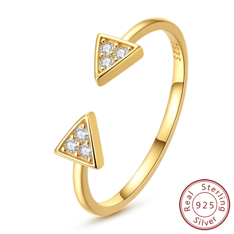 Rings 925 Sterling Silver Gold Star Moon Heart Watch Firefly Ring Adjustable Ring for Original Women Girl Fashion Jewelry Gifts