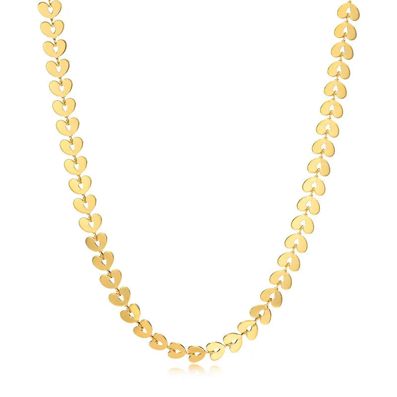 ZORCVENS חדש אופנה זהב צבע 316L נירוסטה שרשראות פרינג' לנשים צווארונים 2023 טרנד אופנה תכשיטי מתנה למסיבה