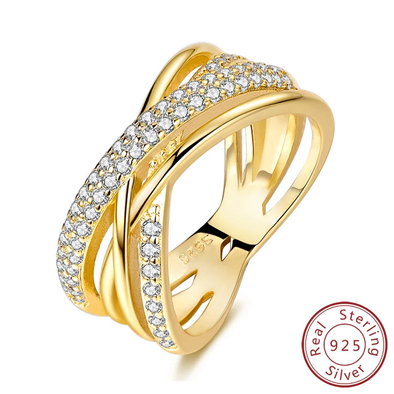 Rings 925 Sterling Silver Gold Star Moon Heart Watch Firefly Ring Adjustable Ring for Original Women Girl Fashion Jewelry Gifts