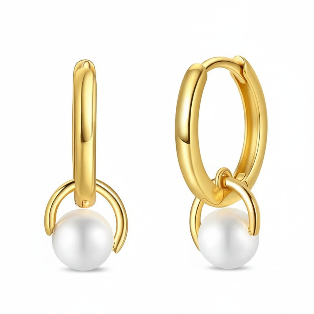 עגילים קלסיות פנינה