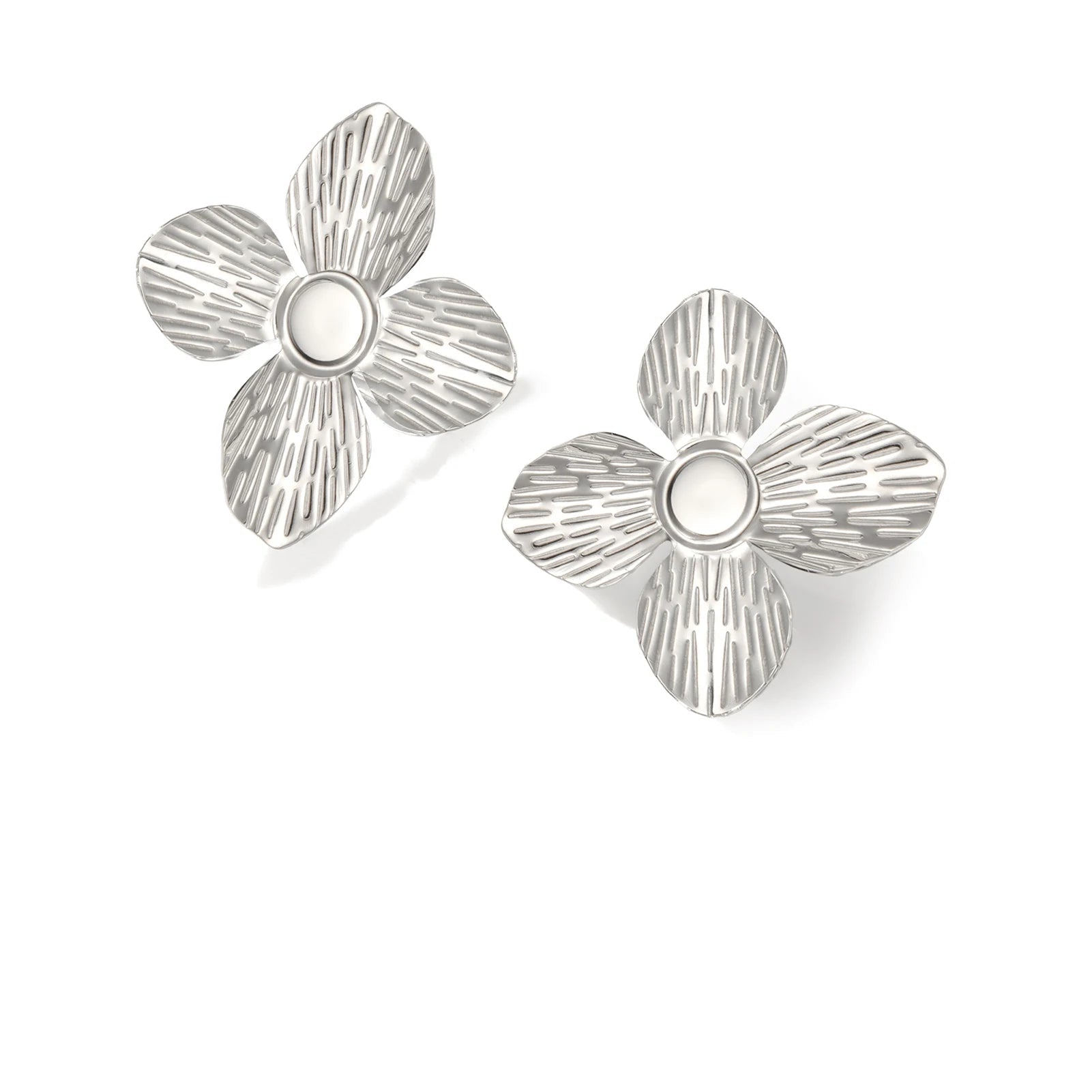 Unift וינטג' מתכת פרח עגילים לנשים בוהמי זהב צבע נירוסטה עגיל הצהרה אופנתי פשוט תכשיטים