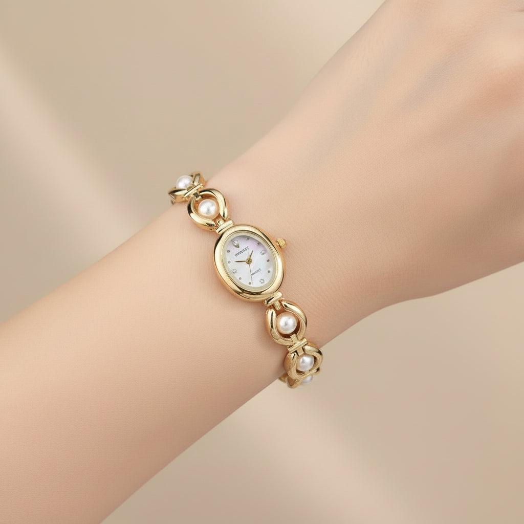 שעון פנינים אלגנטי