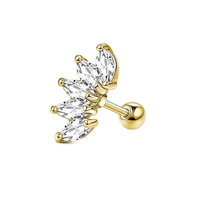 עגיל בודד חצי שילוב