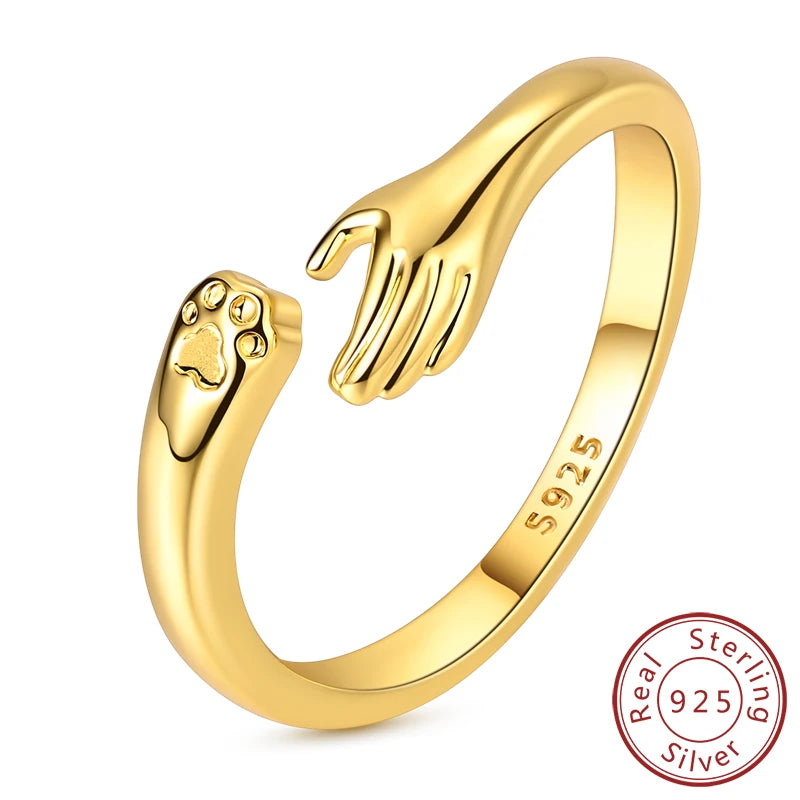 Rings 925 Sterling Silver Gold Star Moon Heart Watch Firefly Ring Adjustable Ring for Original Women Girl Fashion Jewelry Gifts