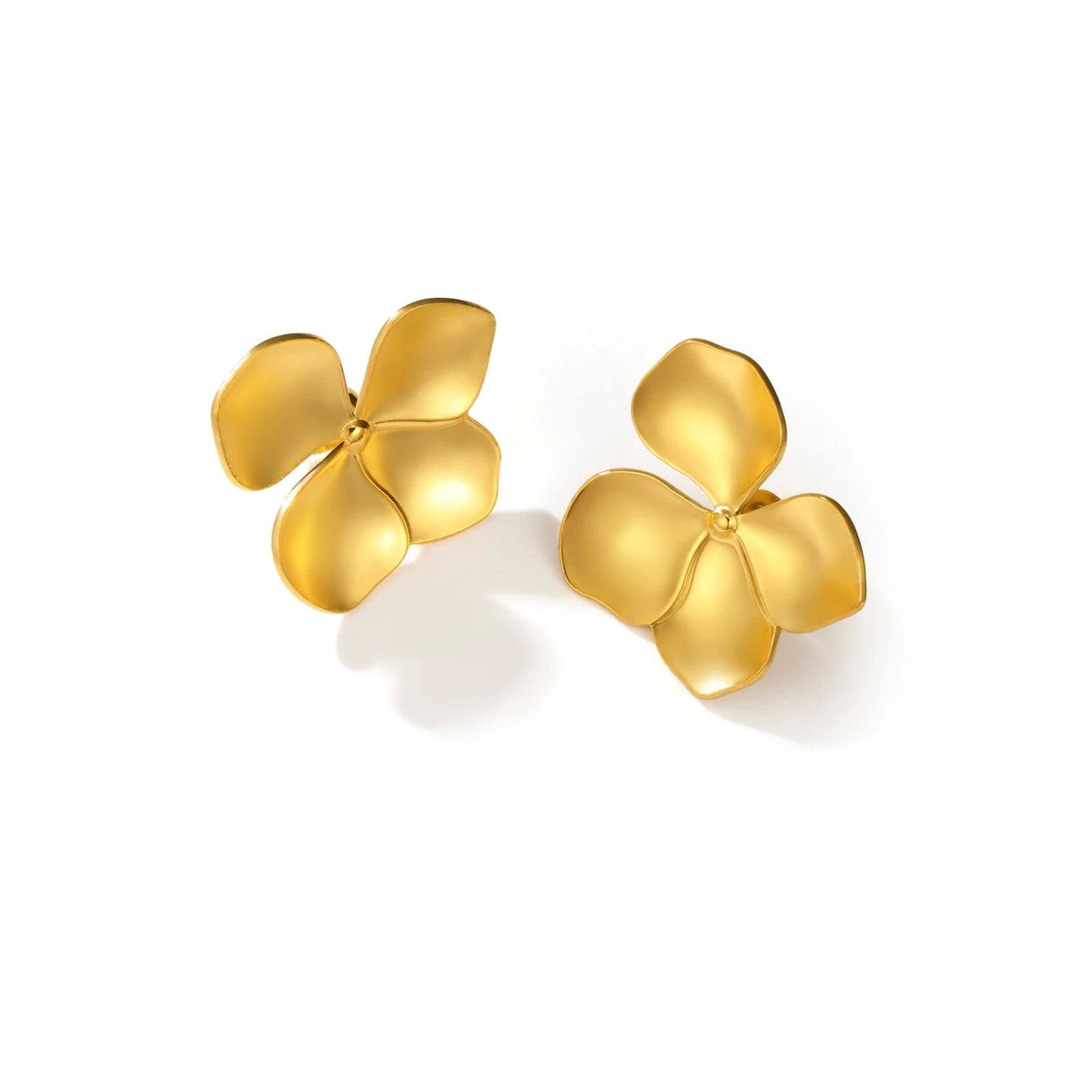 Unift וינטג' מתכת פרח עגילים לנשים בוהמי זהב צבע נירוסטה עגיל הצהרה אופנתי פשוט תכשיטים